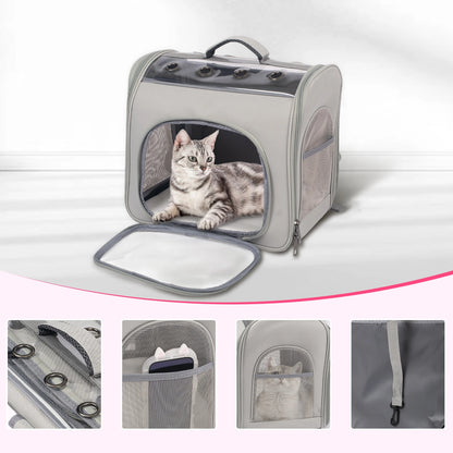 Cat Backpack, Breathable Pet Backpack With Front Opening