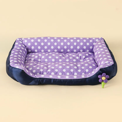 Soft Square Large Dog Sofa Elastic Dog House Cushion Winter Warm Medium Dog Bed Washable Cat Kennel House Accessories
