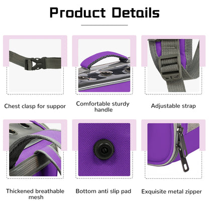 Cat Backpack, Breathable Pet Backpack With Front Opening