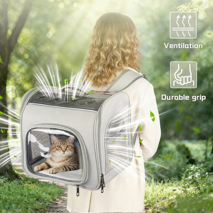 Cat Backpack, Breathable Pet Backpack With Front Opening