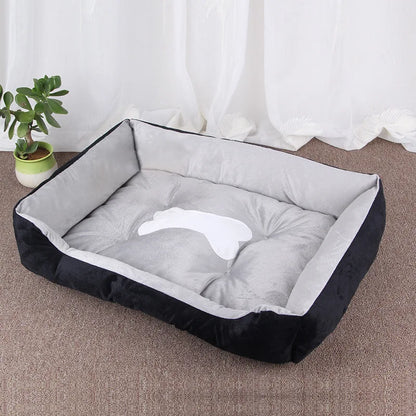 Soft Square Large Dog Sofa Elastic Dog House Cushion Winter Warm Medium Dog Bed Washable Cat Kennel House Accessories