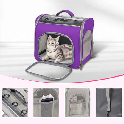 Cat Backpack, Breathable Pet Backpack With Front Opening