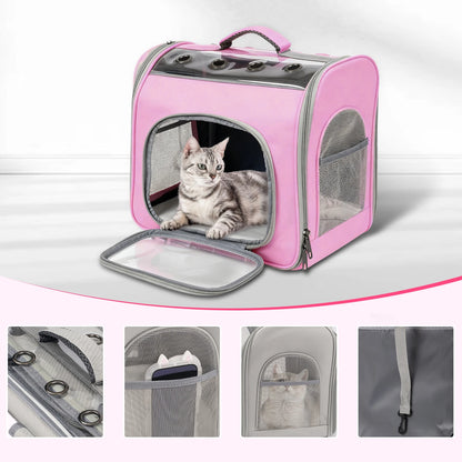Cat Backpack, Breathable Pet Backpack With Front Opening