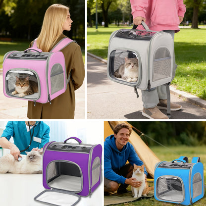 Cat Backpack, Breathable Pet Backpack With Front Opening