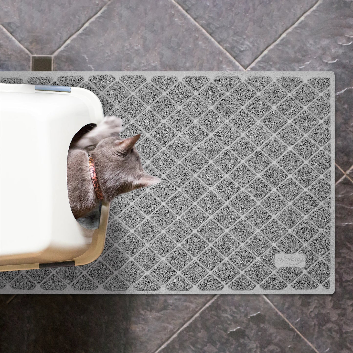 Premium Cat Litter Mat, Extra Large Size, Waterproof and Non-Slip Design